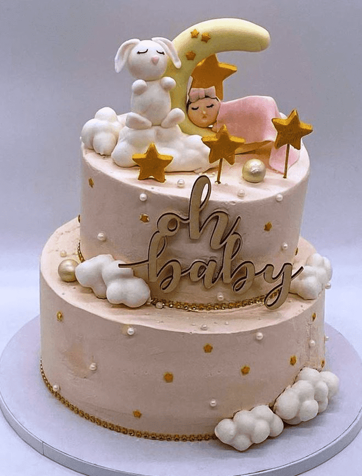 Delicate Baby Shower Cake