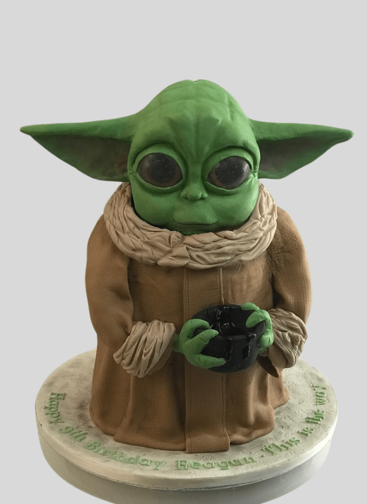 Delicate Baby Yoda Cake