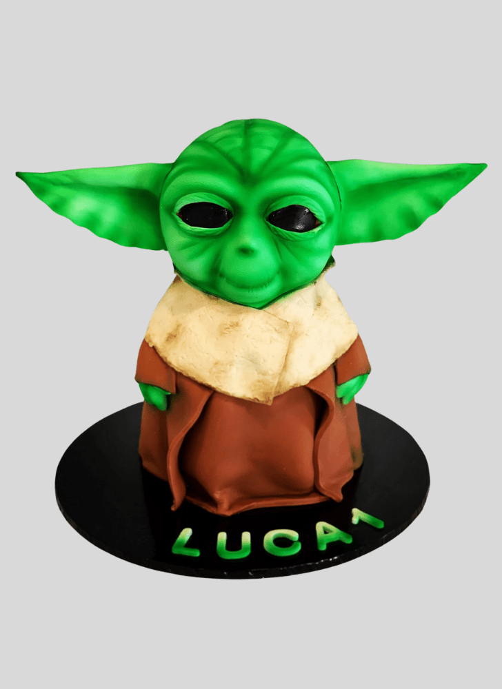 Elegant Baby Yoda Cake