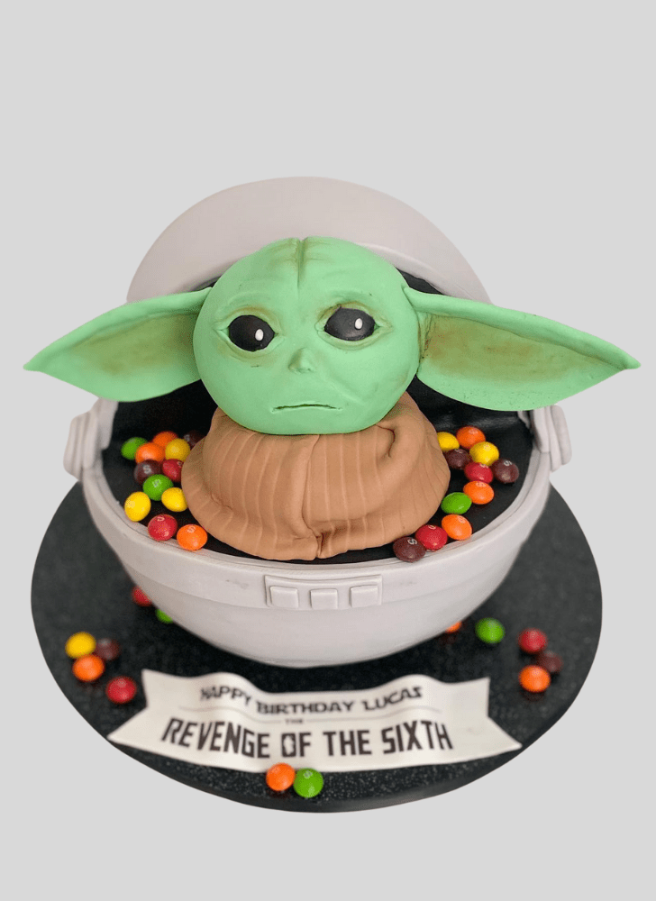 Enticing Baby Yoda Cake