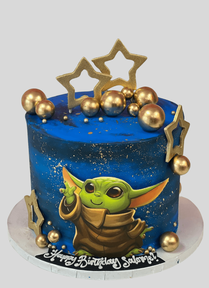 Fine Baby Yoda Cake