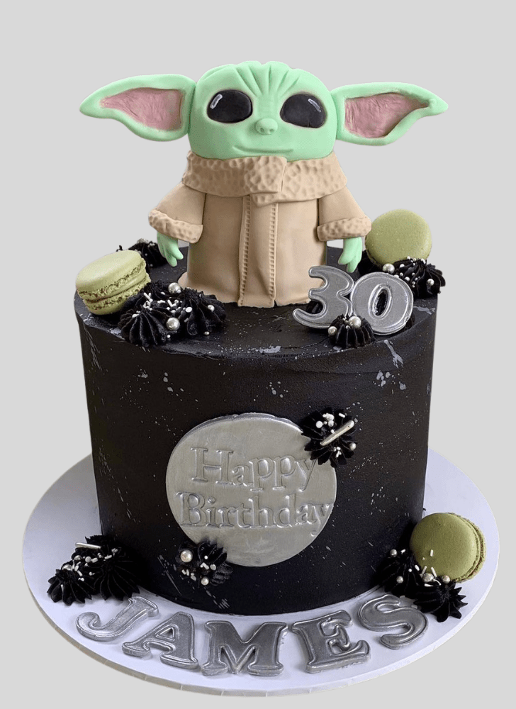 Handsome Baby Yoda Cake