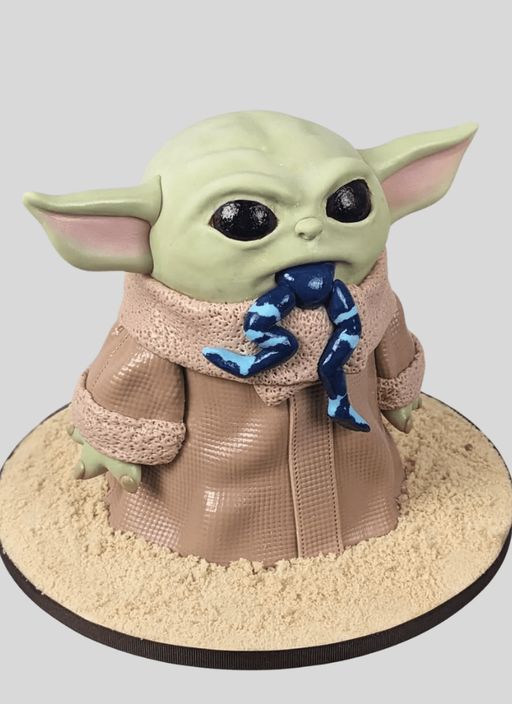 Mesmeric Baby Yoda Cake