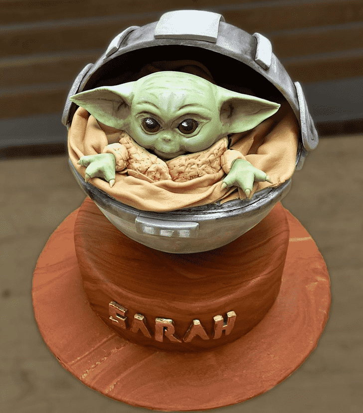 Adorable Baby Yoda Cake