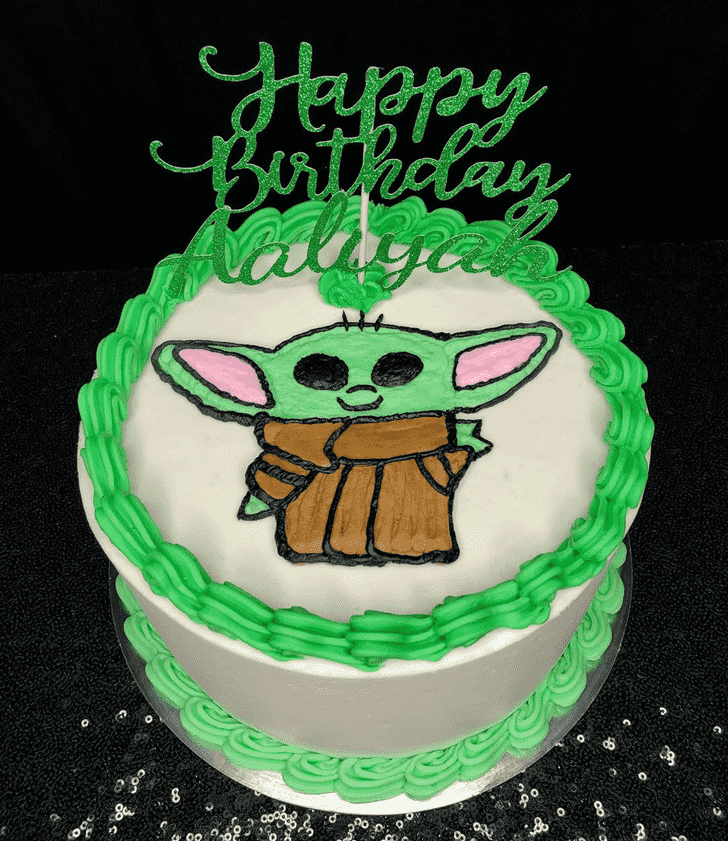 Cute Baby Yoda Cake