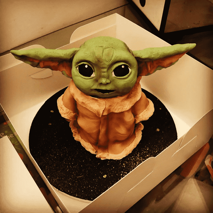 Shapely Baby Yoda Cake