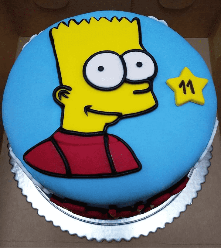 Admirable Bart Simpson Cake Design