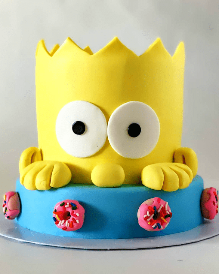 Adorable Bart Simpson Cake