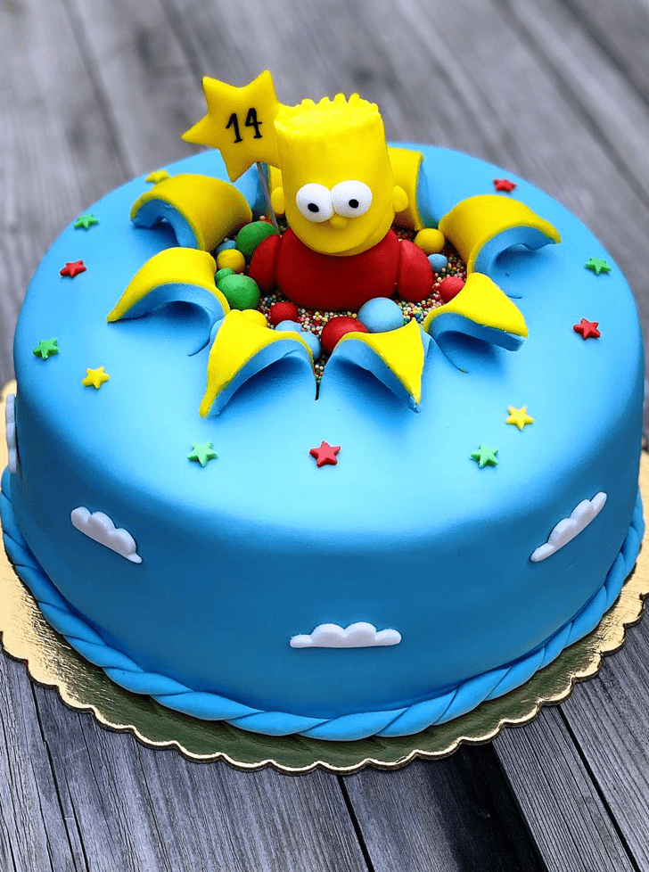 Angelic Bart Simpson Cake
