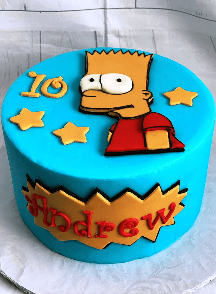 Appealing Bart Simpson Cake