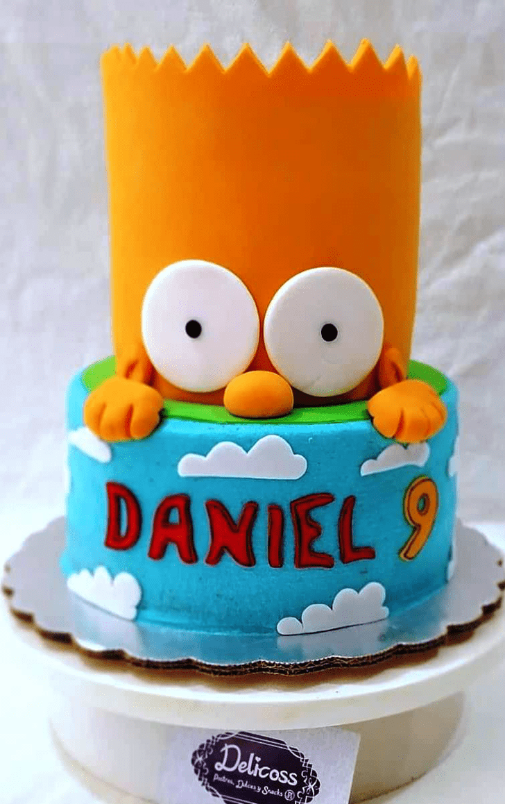 Charming Bart Simpson Cake
