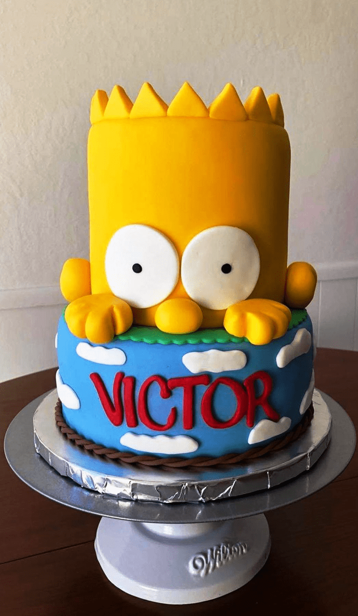 Dazzling Bart Simpson Cake