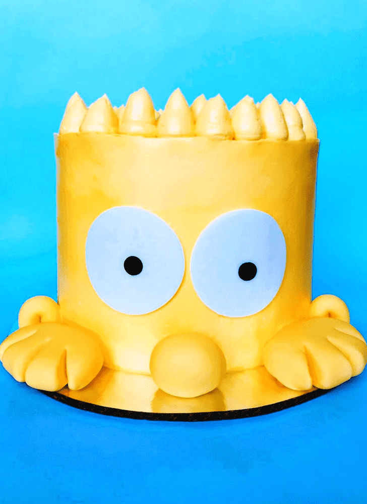 Delicate Bart Simpson Cake