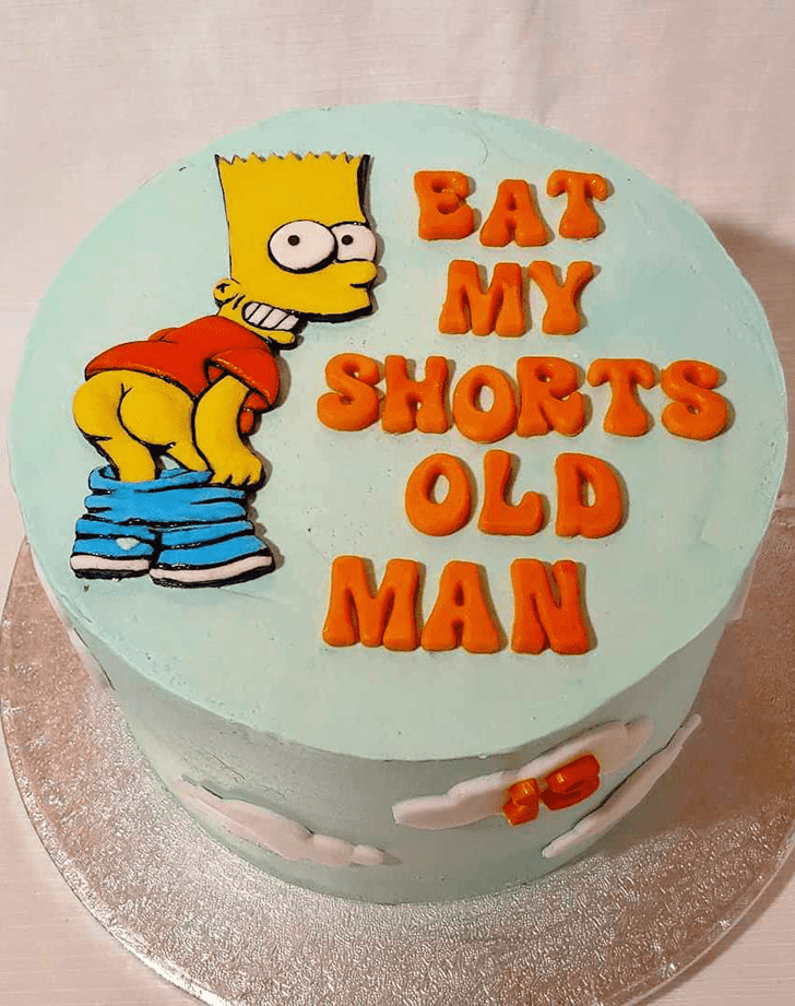 Delightful Bart Simpson Cake