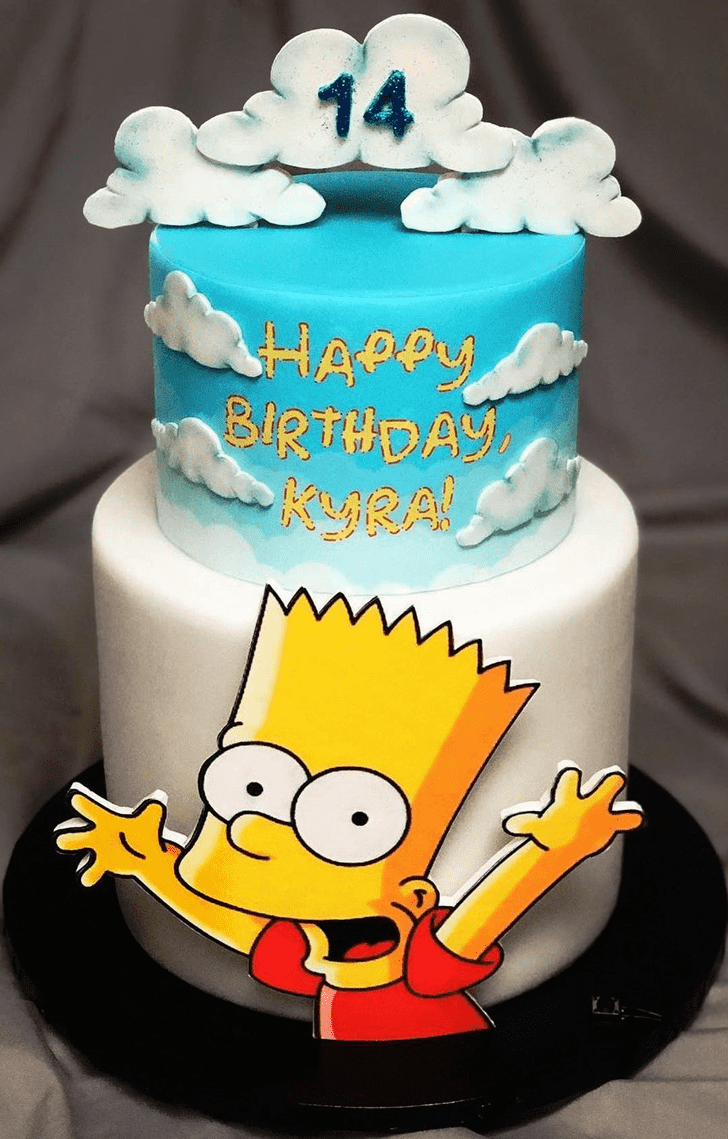 Elegant Bart Simpson Cake