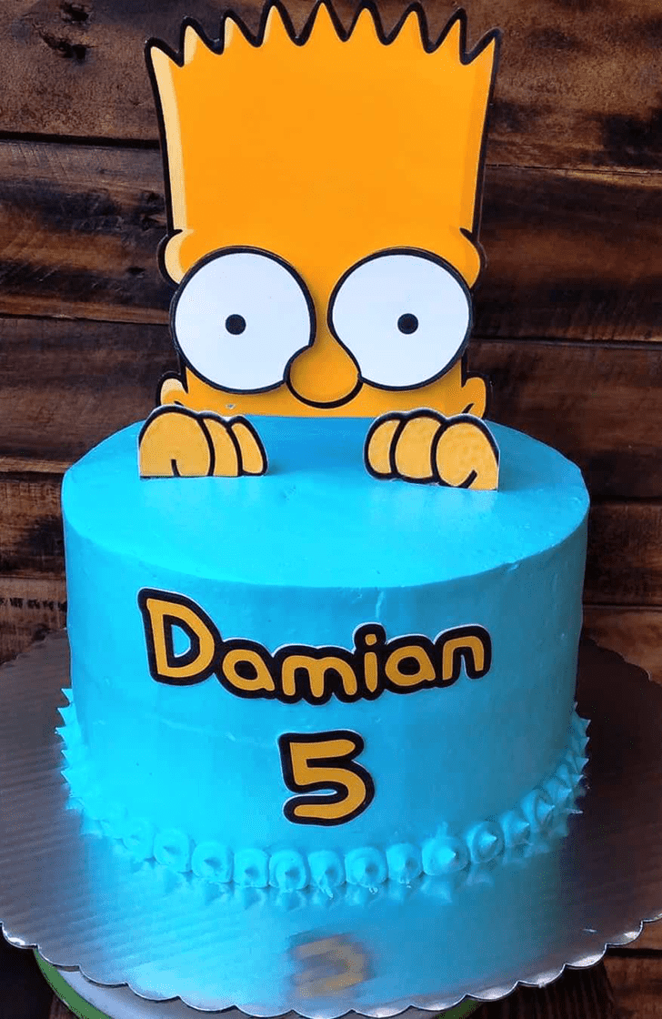 Enthralling Bart Simpson Cake