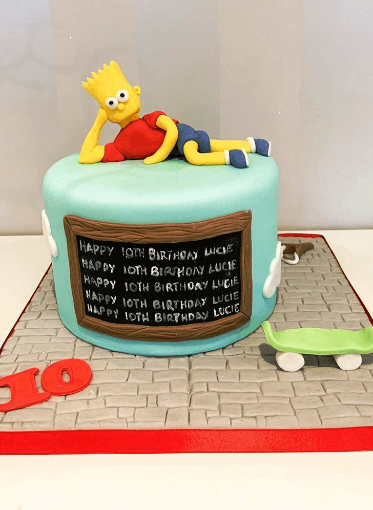 Enticing Bart Simpson Cake