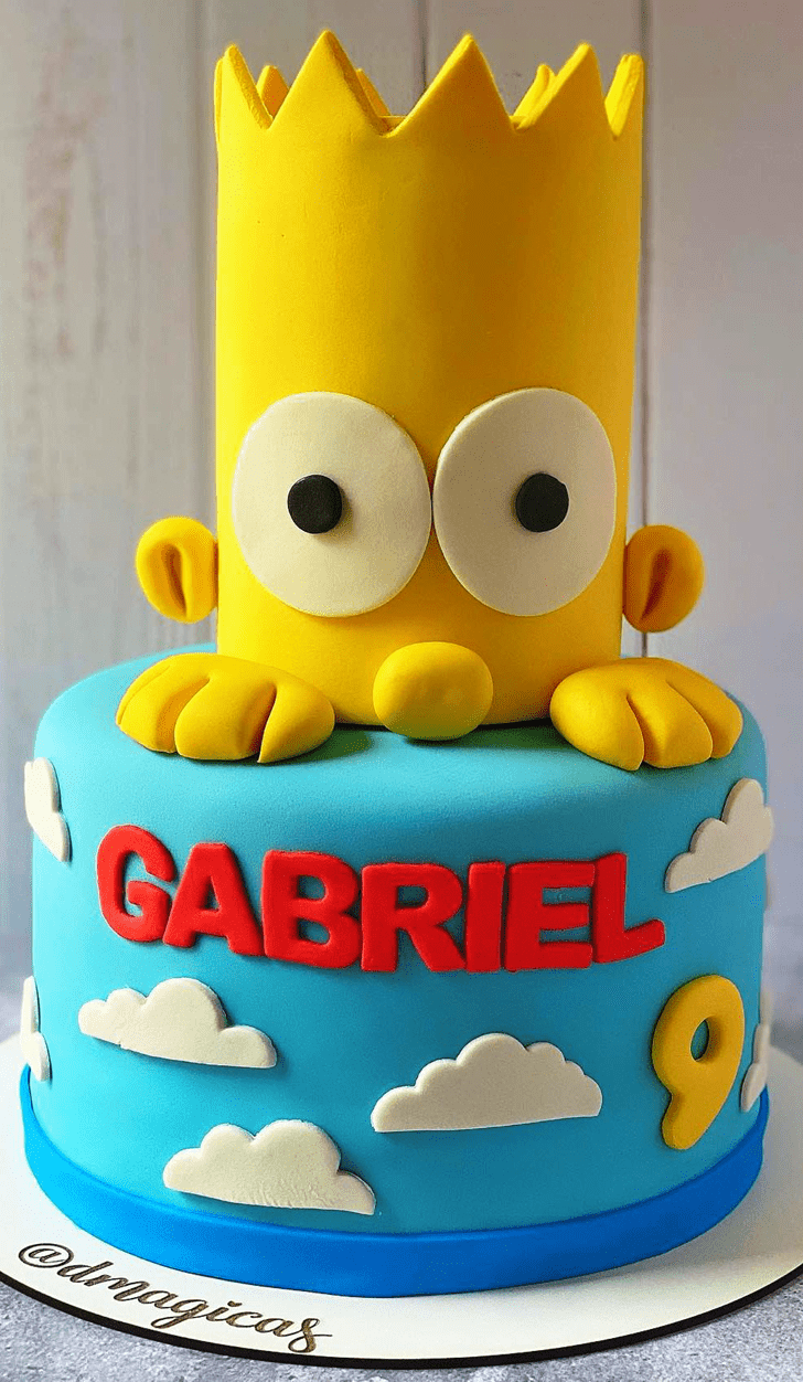 Graceful Bart Simpson Cake