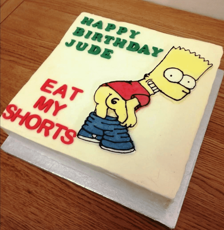 Ideal Bart Simpson Cake