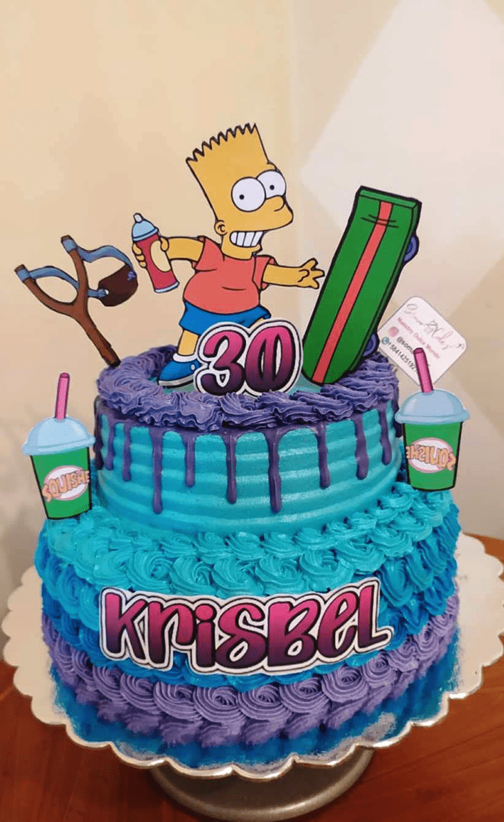 Inviting Bart Simpson Cake