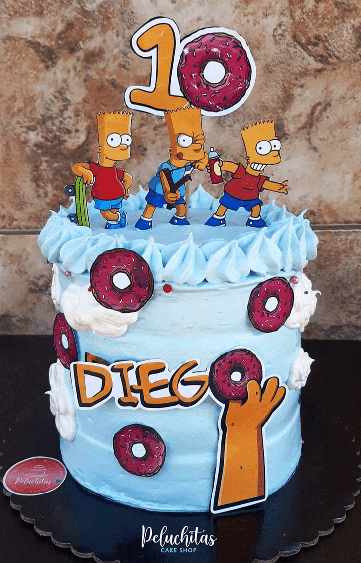 Lovely Bart Simpson Cake Design