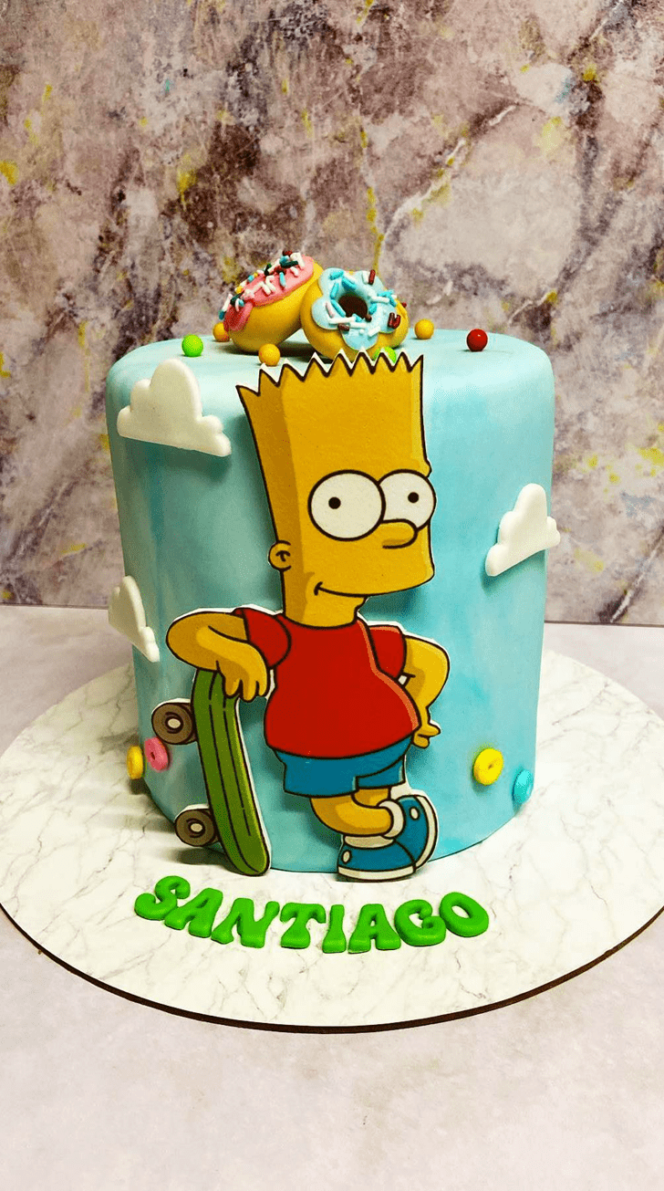 Magnetic Bart Simpson Cake