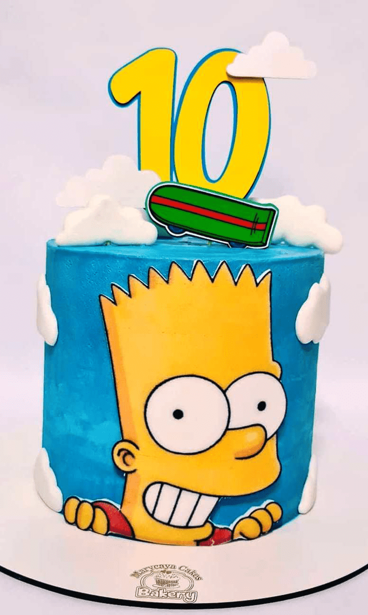 Mesmeric Bart Simpson Cake