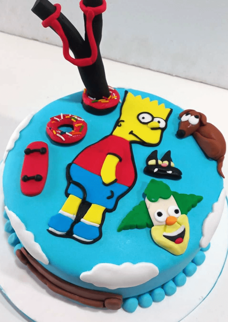 Refined Bart Simpson Cake