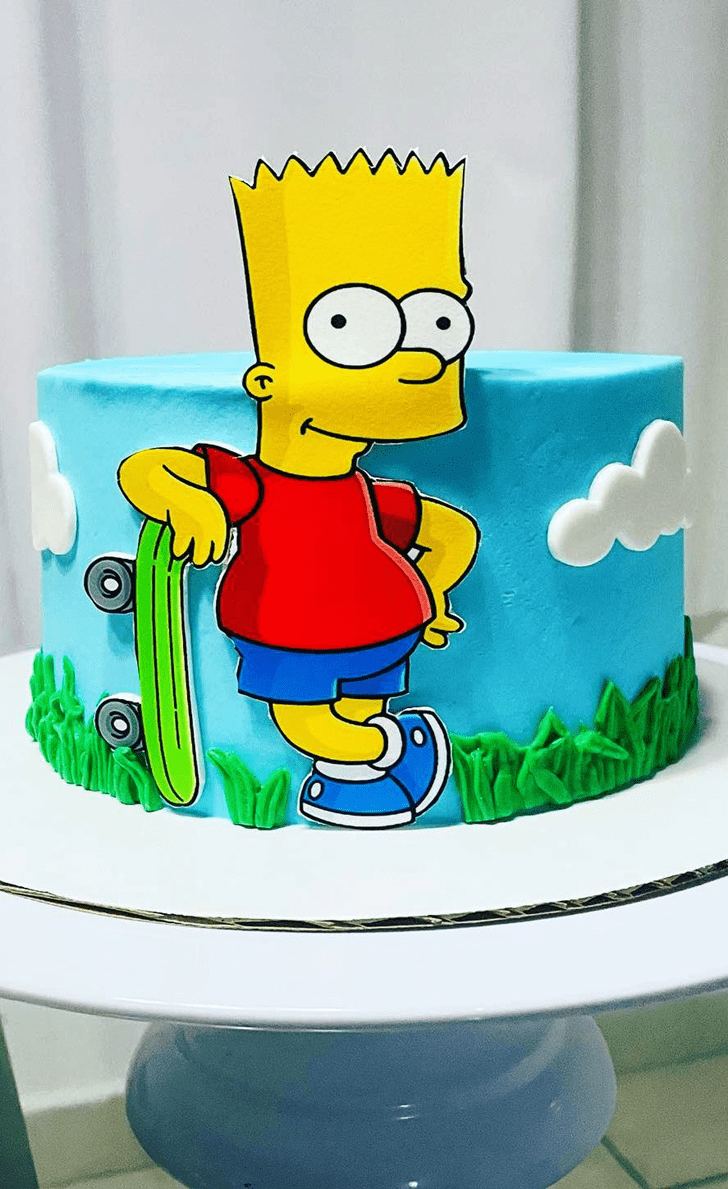Slightly Bart Simpson Cake