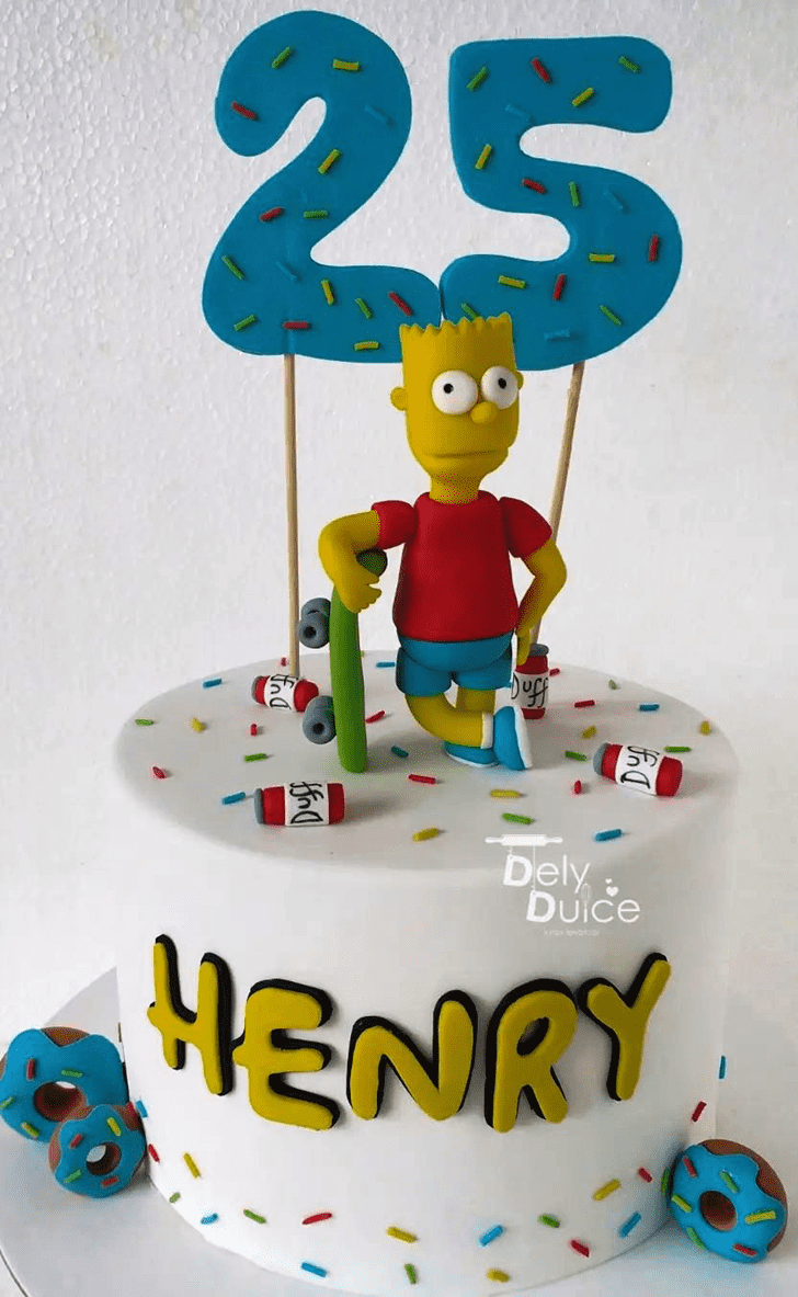 Superb Bart Simpson Cake