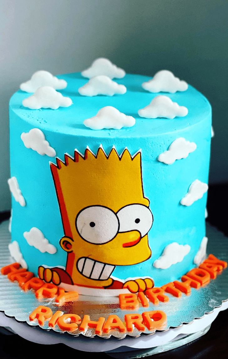Wonderful Bart Simpson Cake Design