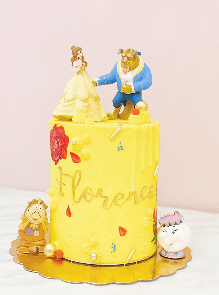 Adorable Beauty and the Beast Cake