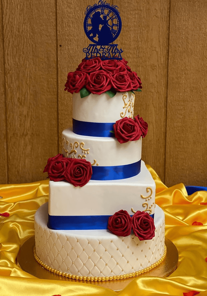 Angelic Beauty and the Beast Cake