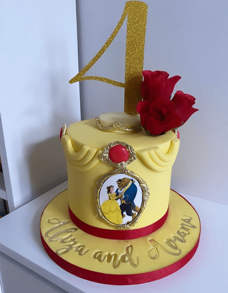 Classy Beauty and the Beast Cake