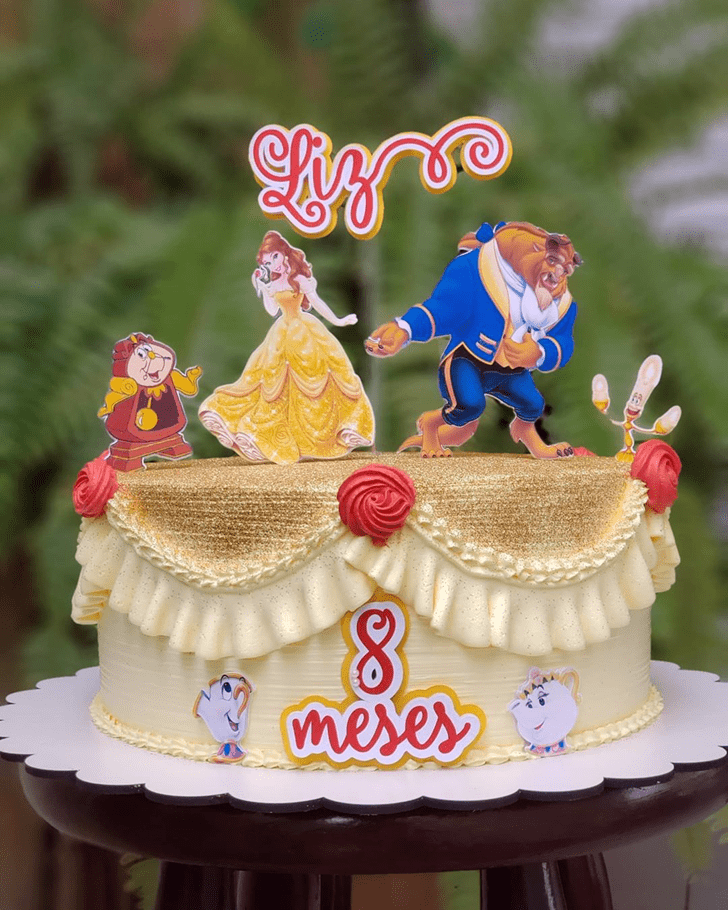 Enticing Beauty and the Beast Cake