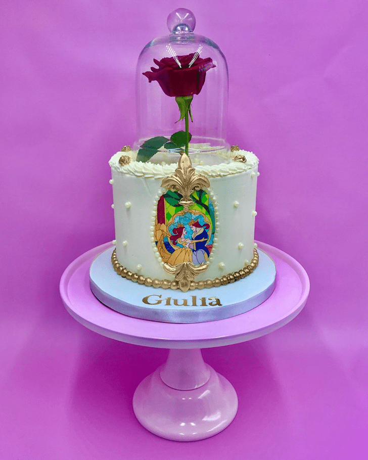 Inviting Beauty and the Beast Cake