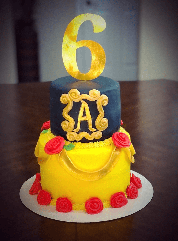 Lovely Beauty and the Beast Cake Design
