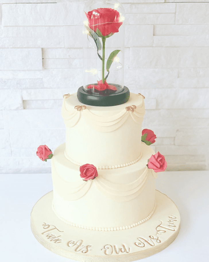 Radiant Beauty and the Beast Cake