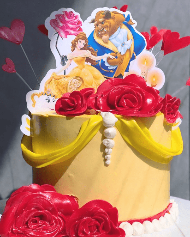 Refined Beauty and the Beast Cake