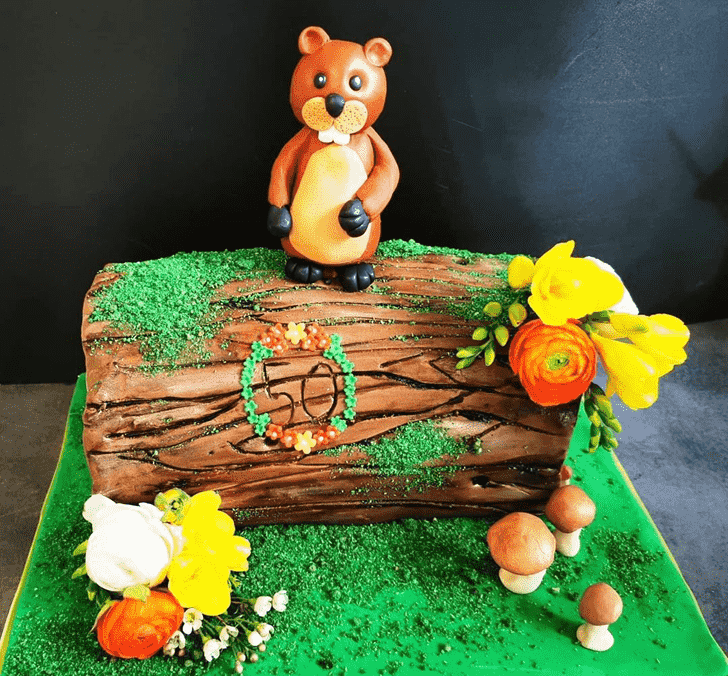 Cute Beaver Cake