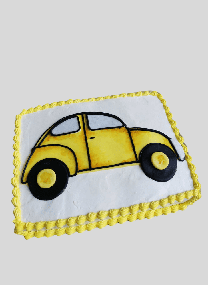 Adorable Beetle Car Cake