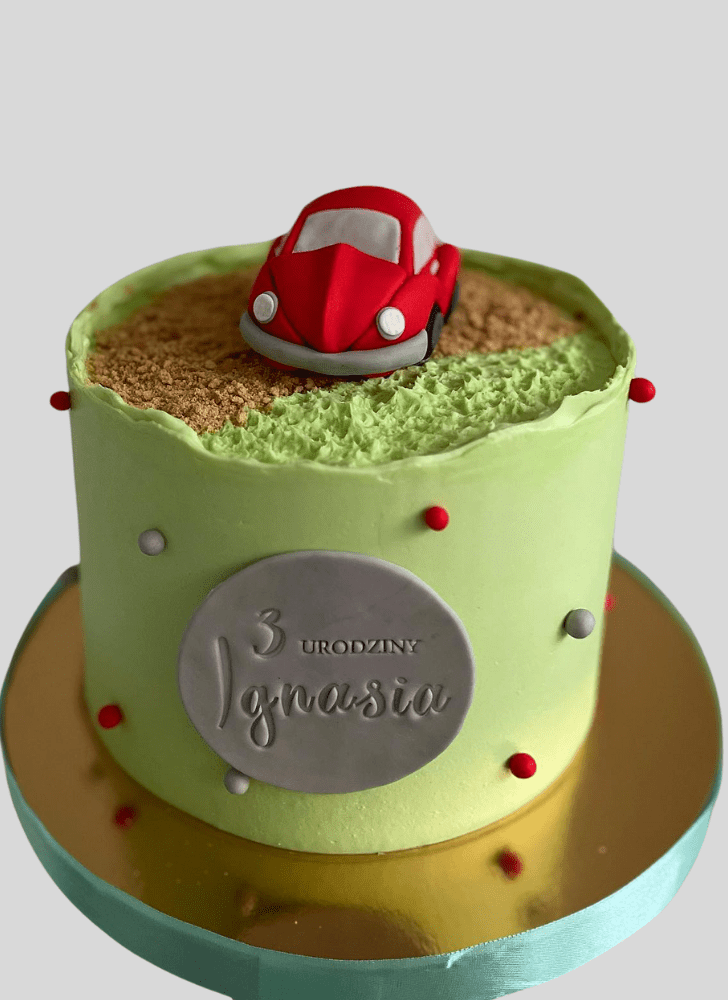 Inviting Beetle Car Cake