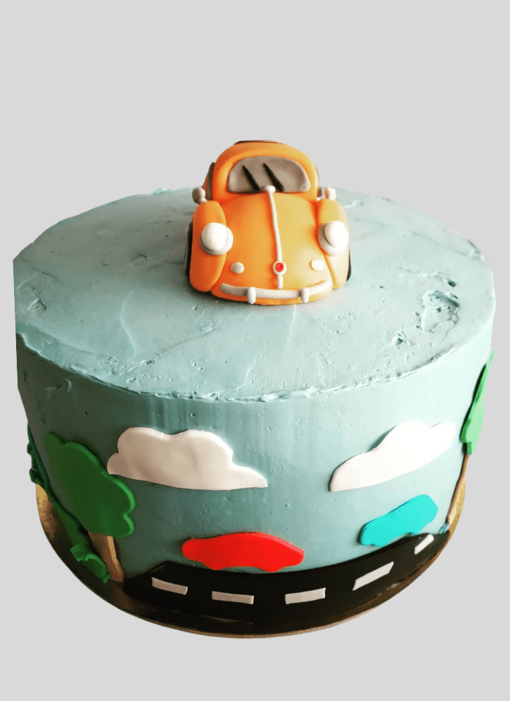 Pleasing Beetle Car Cake