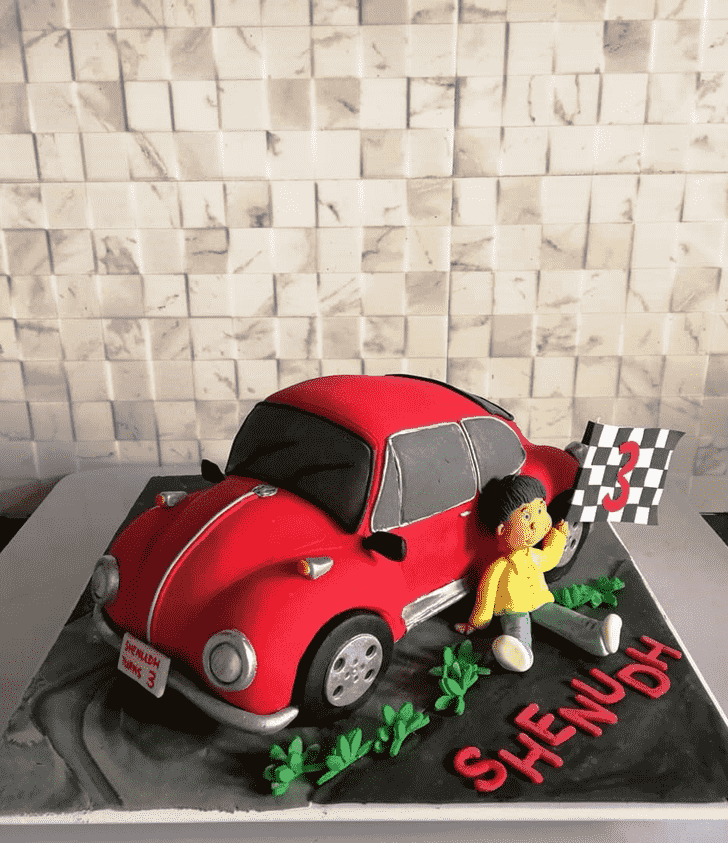 Appealing Beetle Car Cake