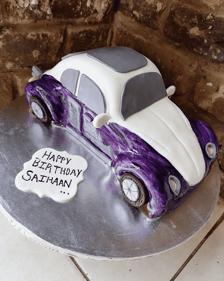 Beauteous Beetle Car Cake