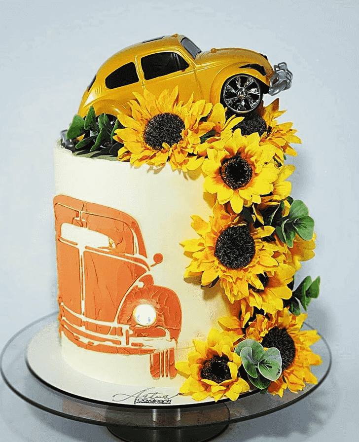Captivating Beetle Car Cake
