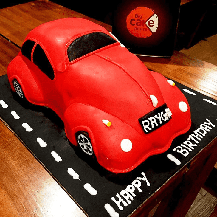 Handsome Beetle Car Cake