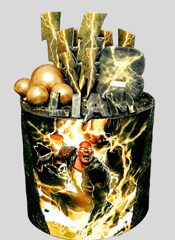 Comely Black Adam Cake