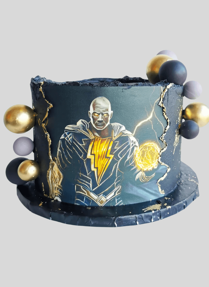 Delicate Black Adam Cake