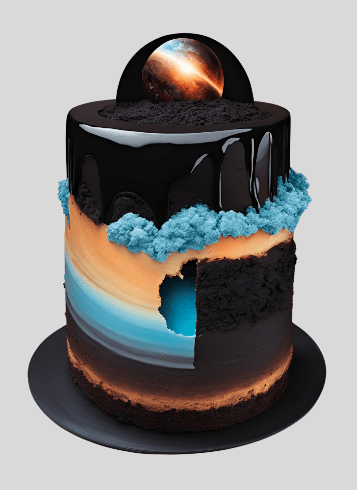 Alluring Black Hole Cake